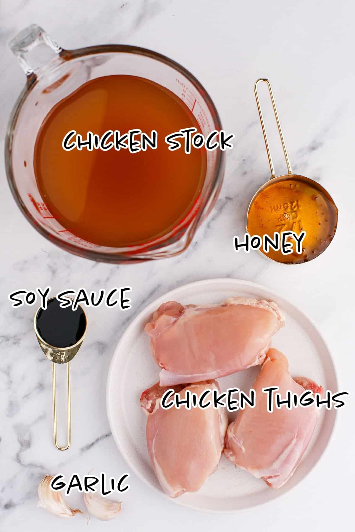 Chicken Thighs with Honey Ingredients