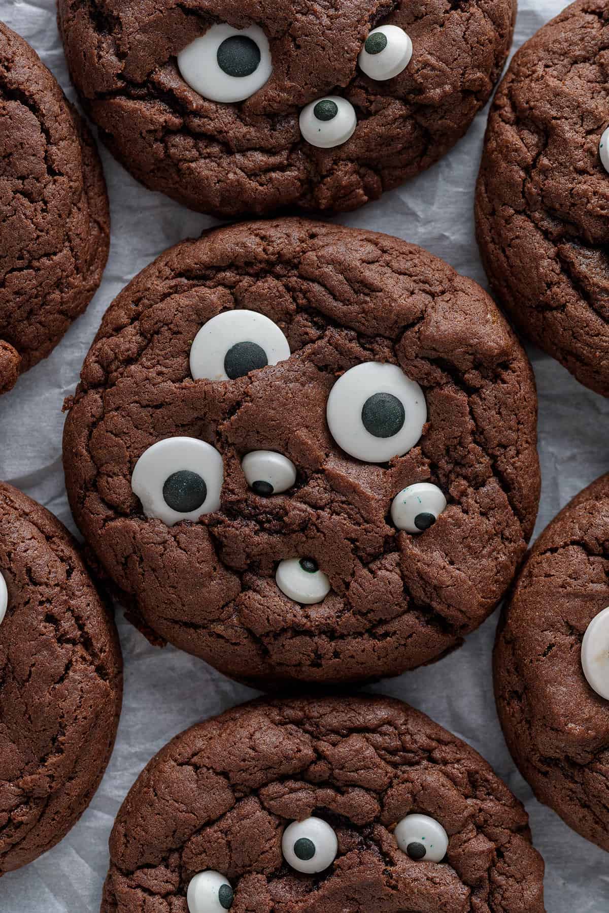 Cookies from Devils Food Cake Mix On a Baking Sheet