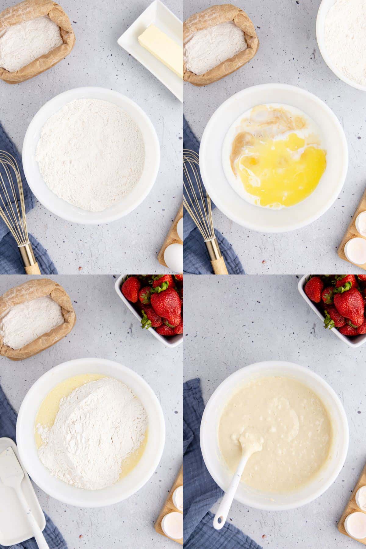 Gluten Free Buttermilk Waffles Batter Being Made