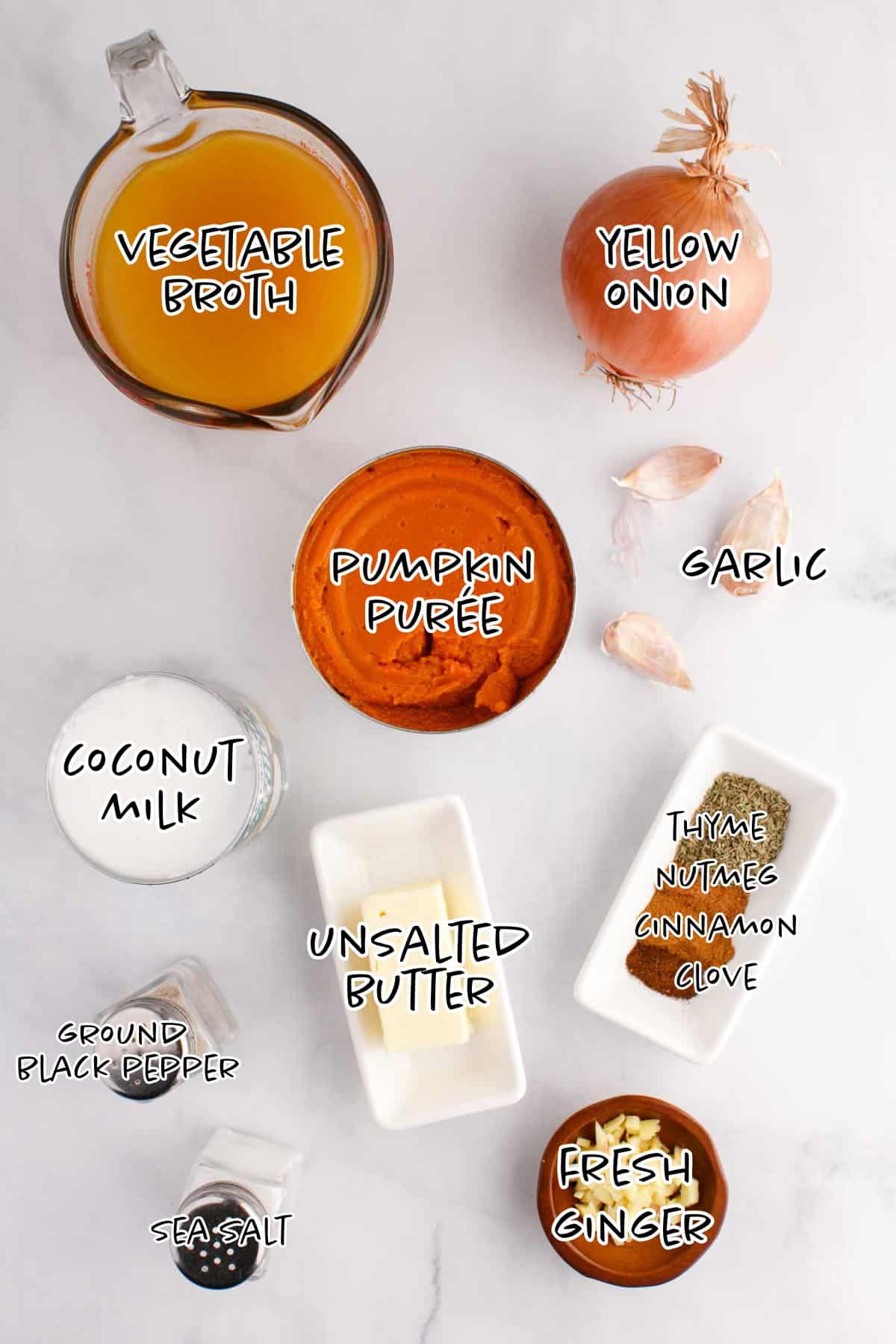 Instant Pot Pumpkin Soup Ingredients