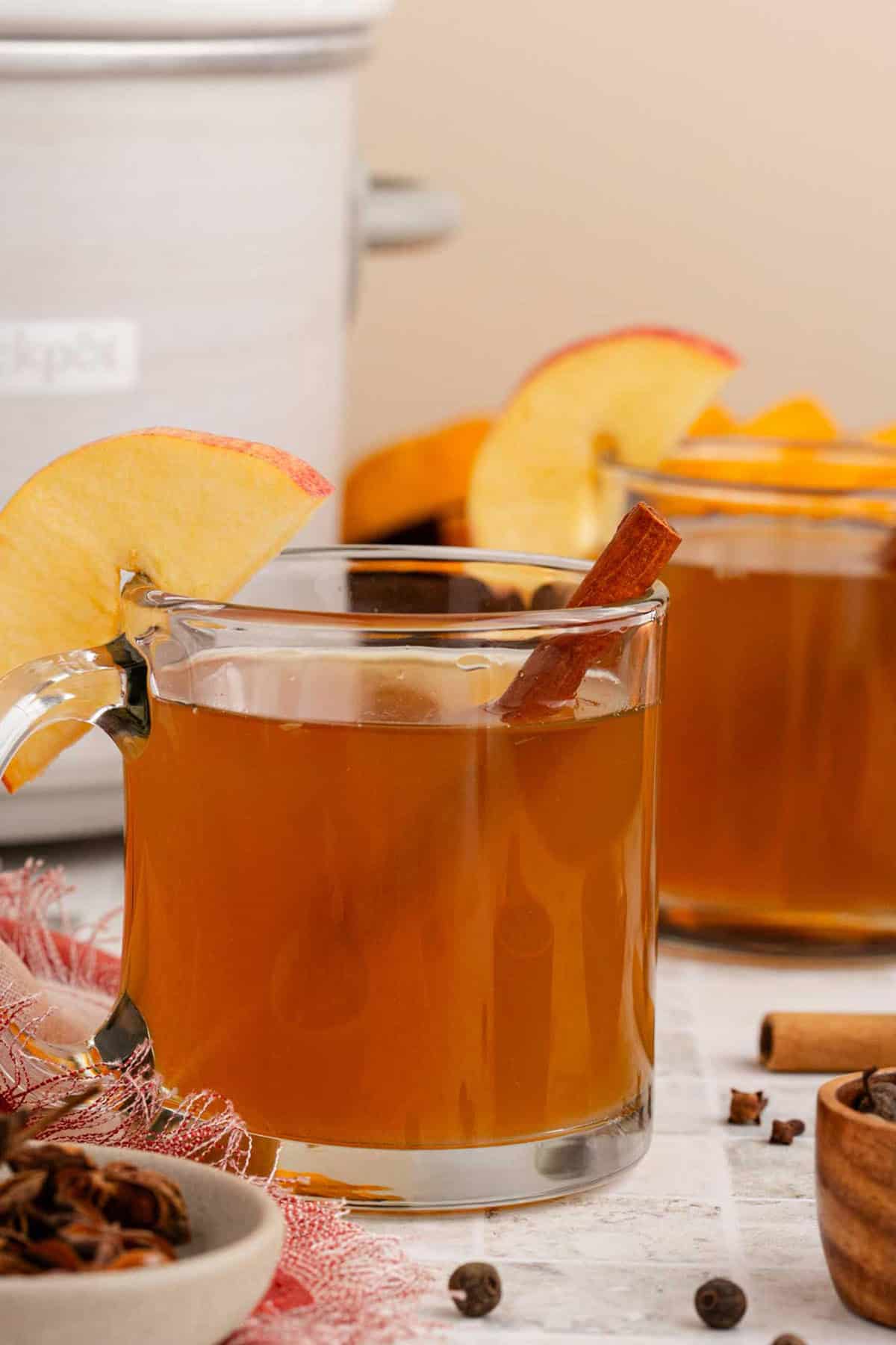 Spiked Apple Cider Crockpot in a Mug