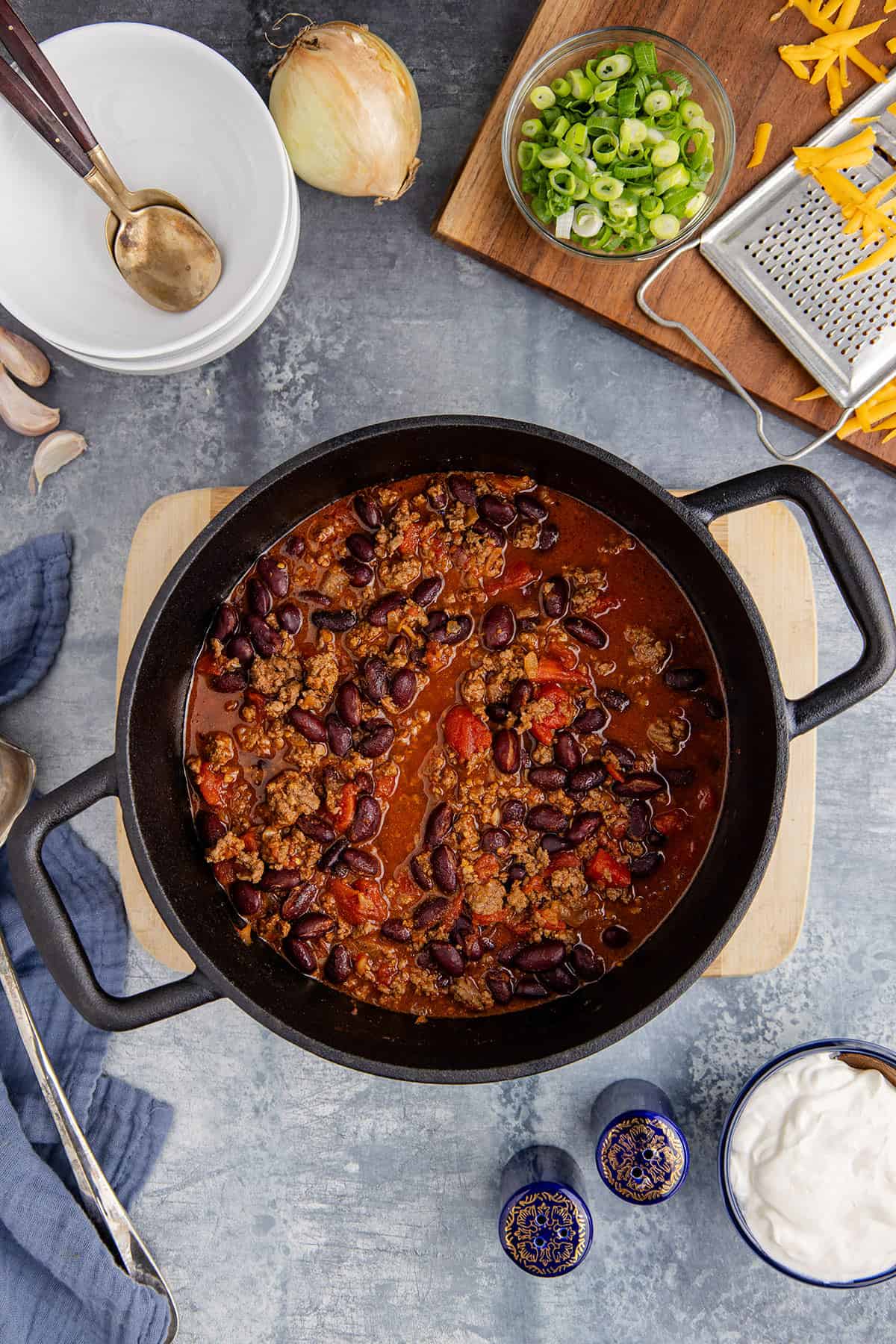 Stove Top Chili Complete in a Pot