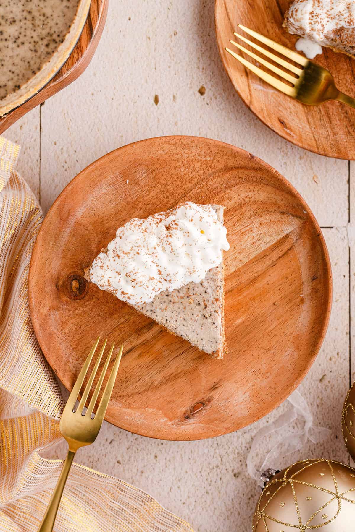 Tiramisu Cheesecake On a Plate With a Fork