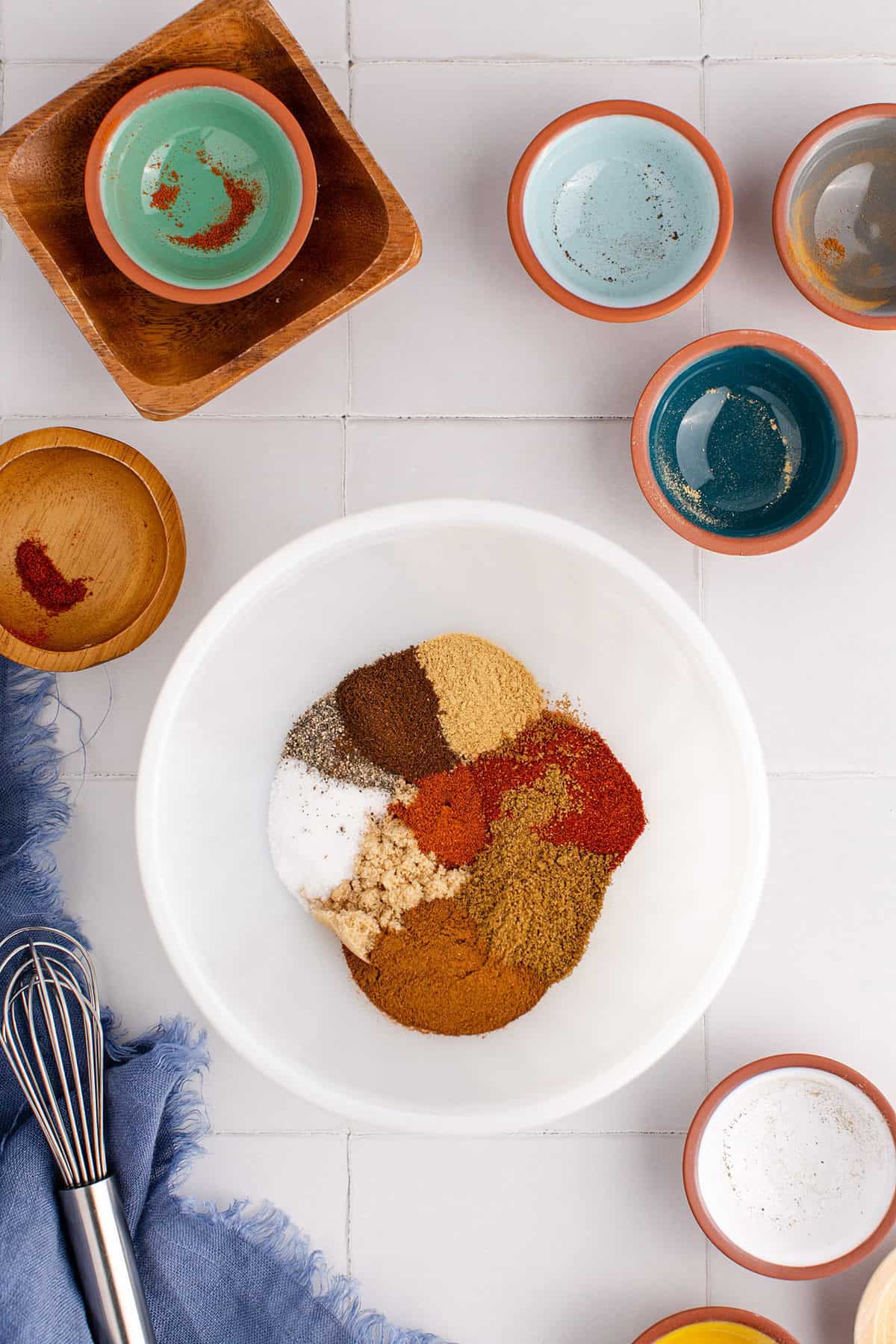 Moroccan Spice Blend Being Made in a Bowl