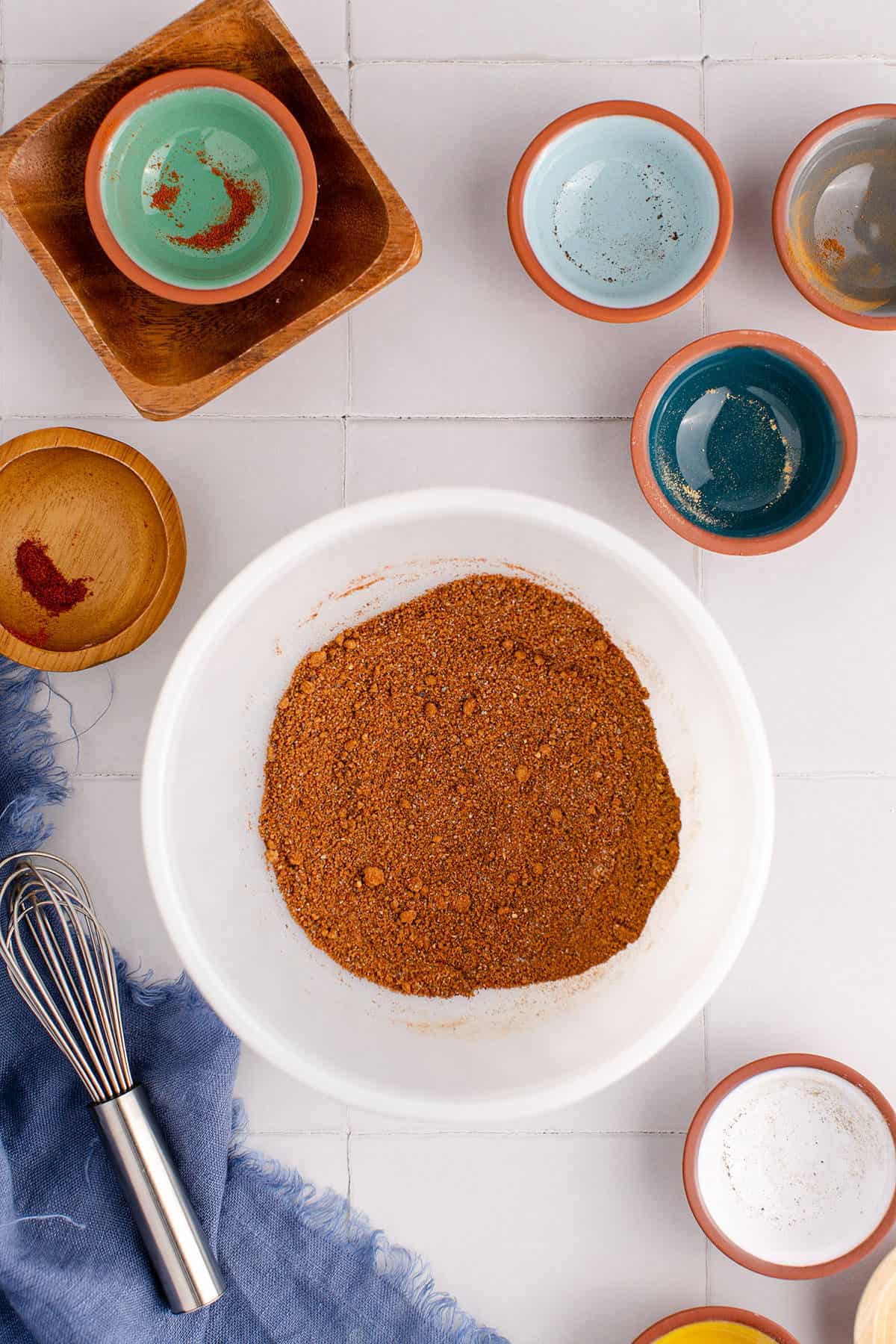 Moroccan Spice Blend in a Bowl Mixed Together