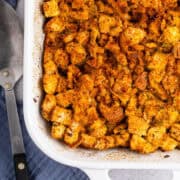 Old Fashioned Turkey Dressing in a Pan