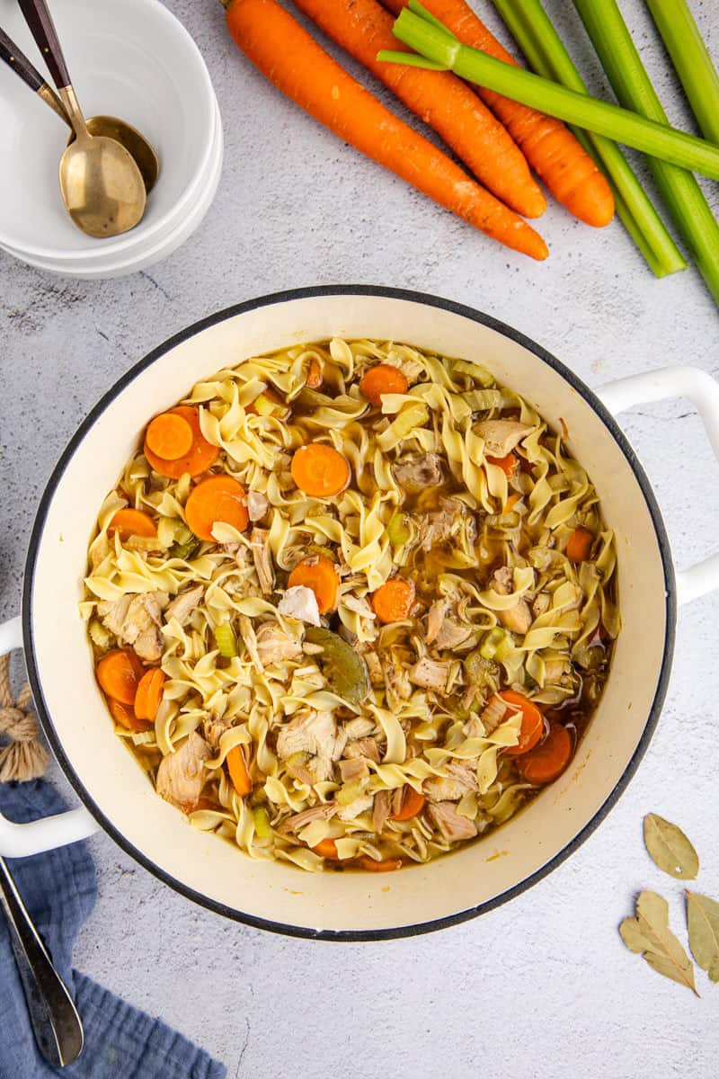 Turkey and Veg Soup Finished In a Stock Pot