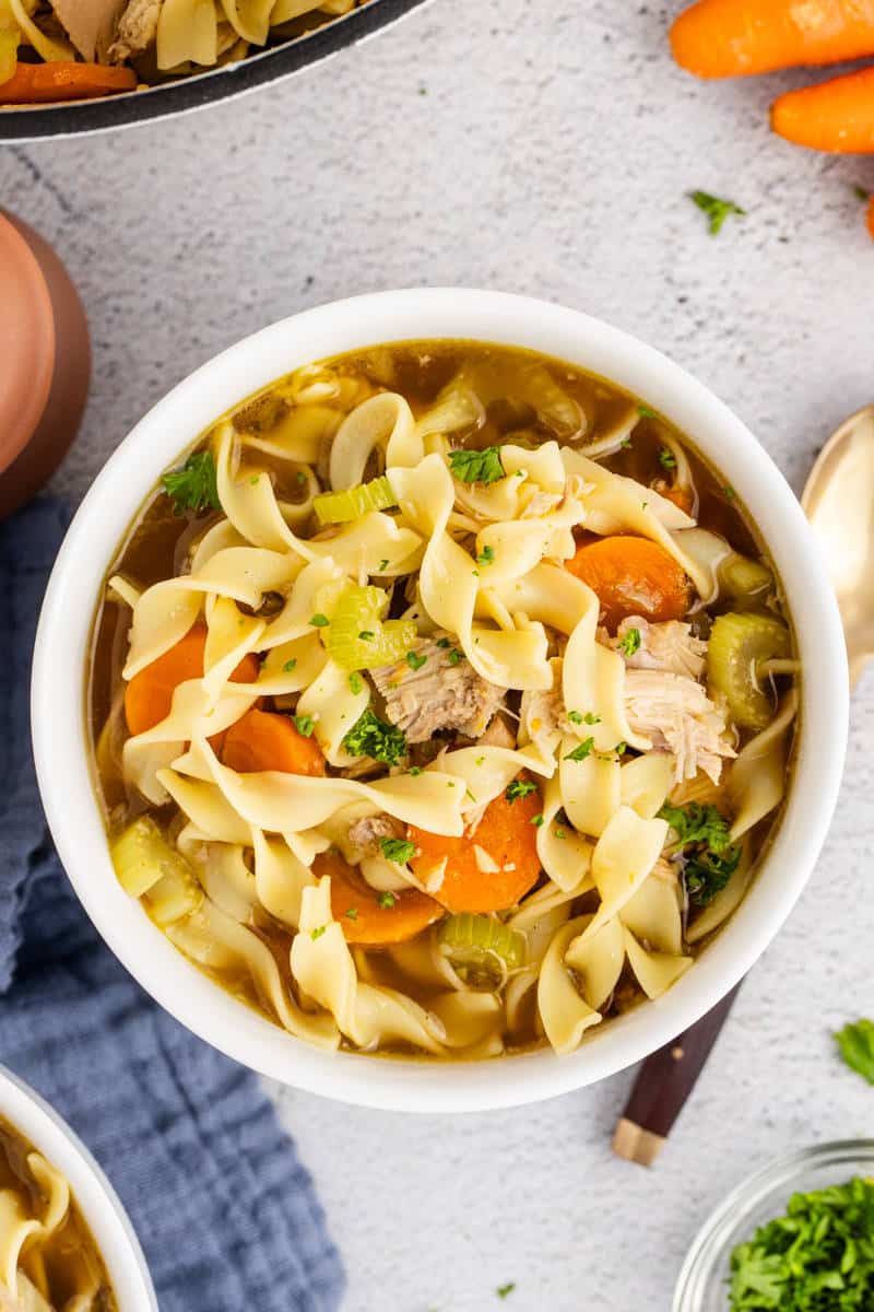 Turkey and Veg Soup in a Bowl