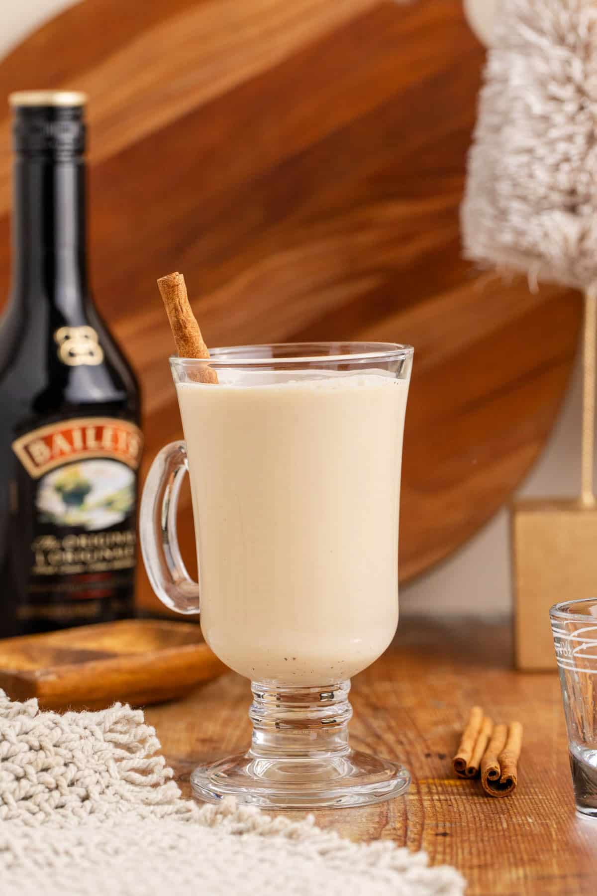 Baileys and Eggnog in a Cocktail Glass