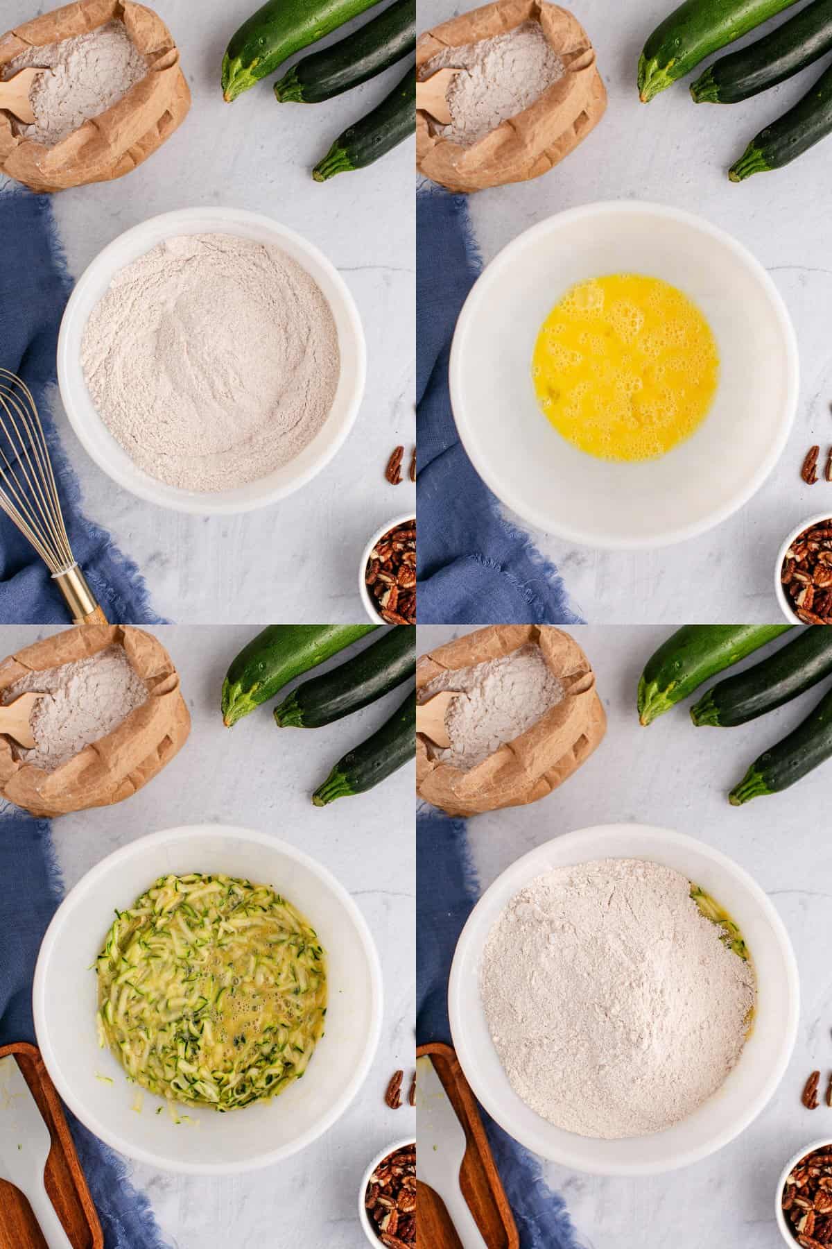 Gluten Free Zucchini Bread being Made in a Bowl