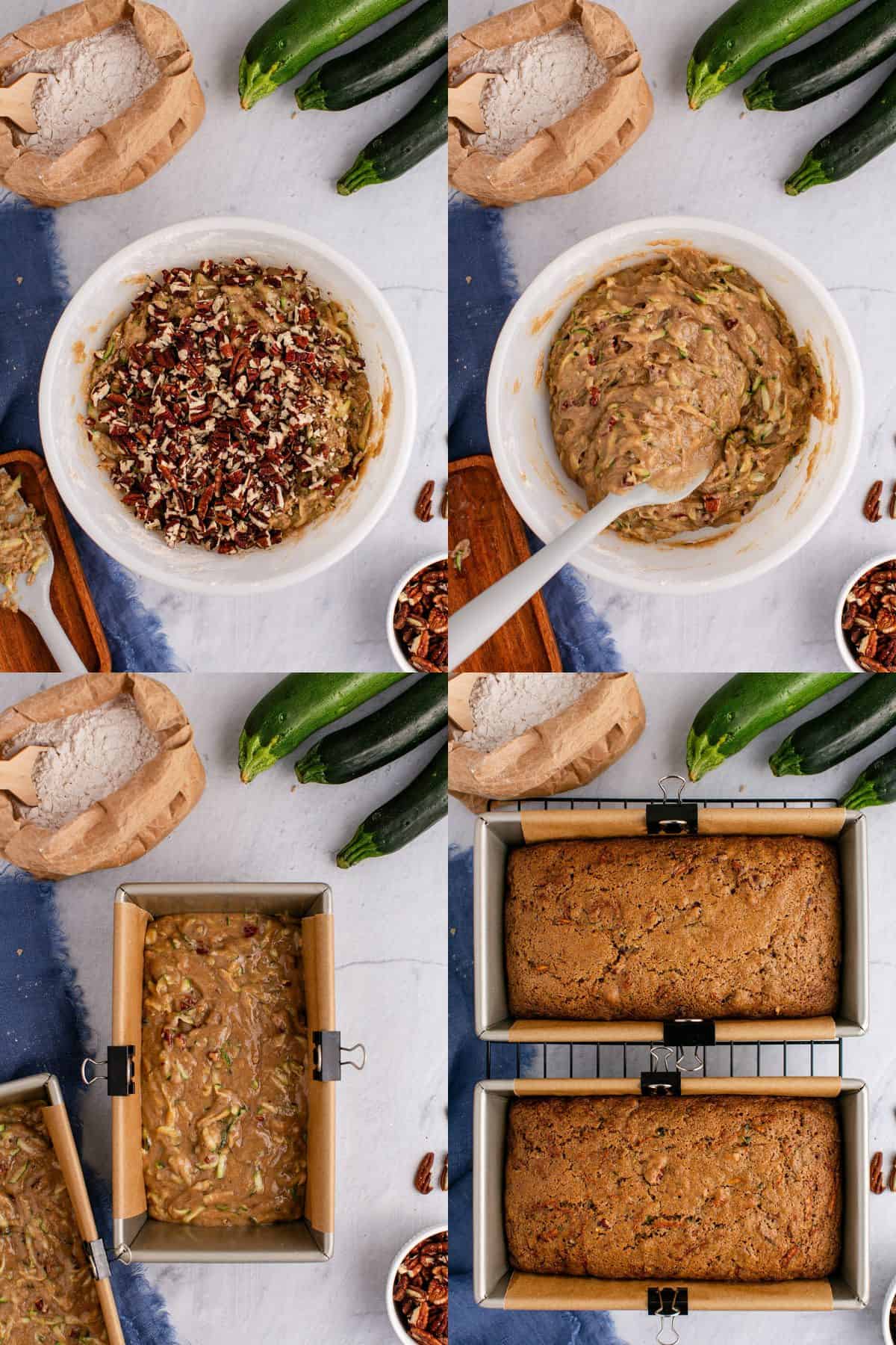 Gluten Free Zucchini Bread being Made in a Baking Pan