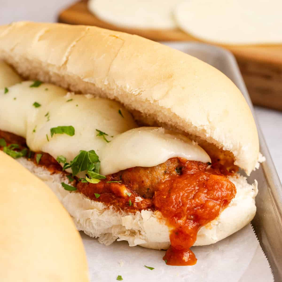 Meatball Parmigiana Sub