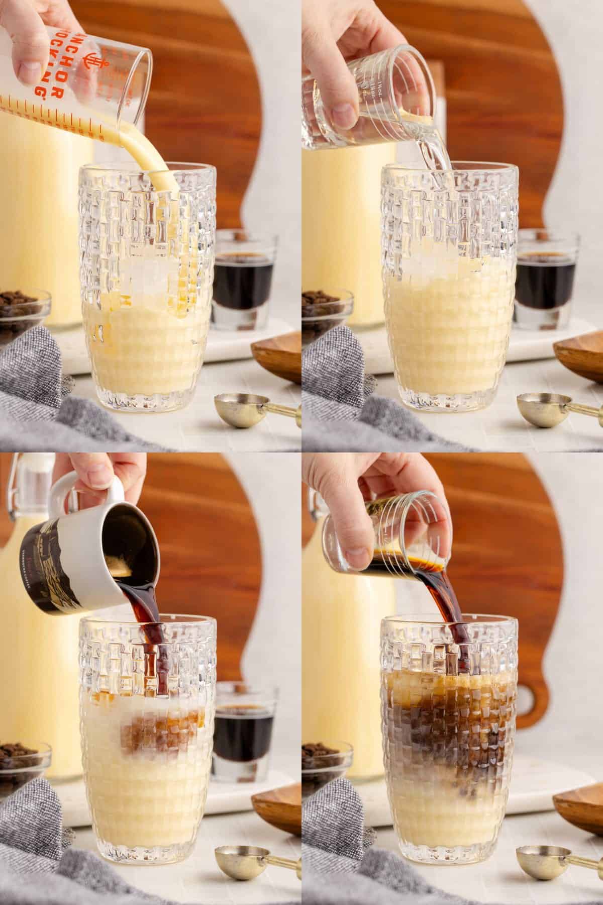 Eggnog Espresso Martini Process of Being Made