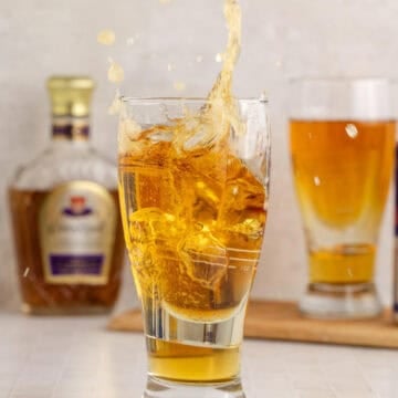 Vegas Bomb Shot with shot being dropped in