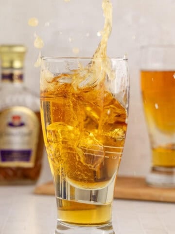 Vegas Bomb Shot with shot being dropped in