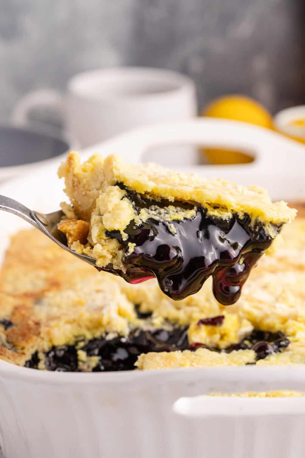 Lemon Blueberry Dump Cake - My Rad Kitchen