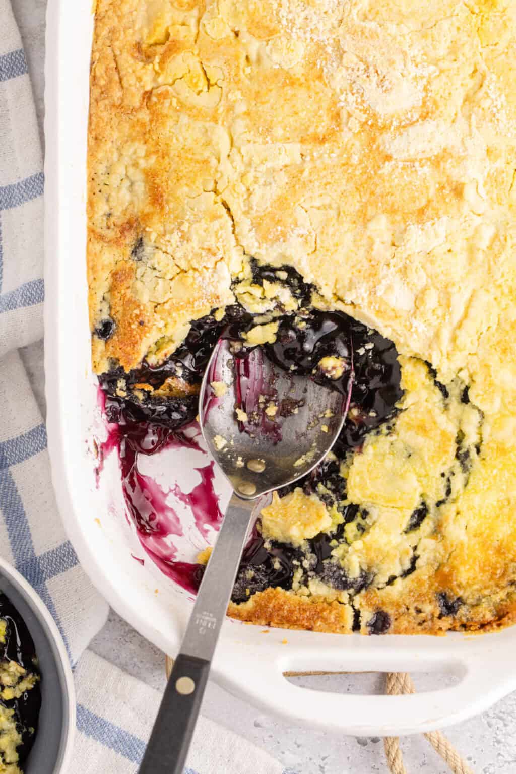 Lemon Blueberry Dump Cake - My Rad Kitchen