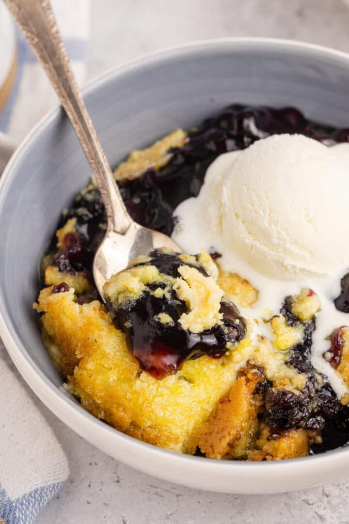 Lemon Blueberry Dump Cake - My Rad Kitchen