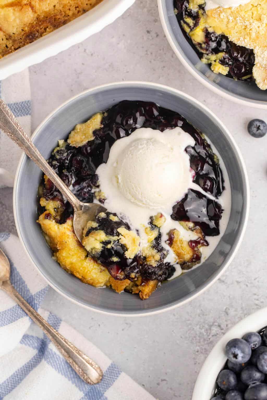 Lemon Blueberry Dump Cake - My Rad Kitchen