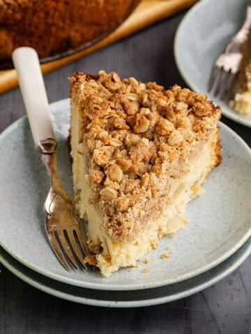 Apple Coffee Cake served on plates with forks