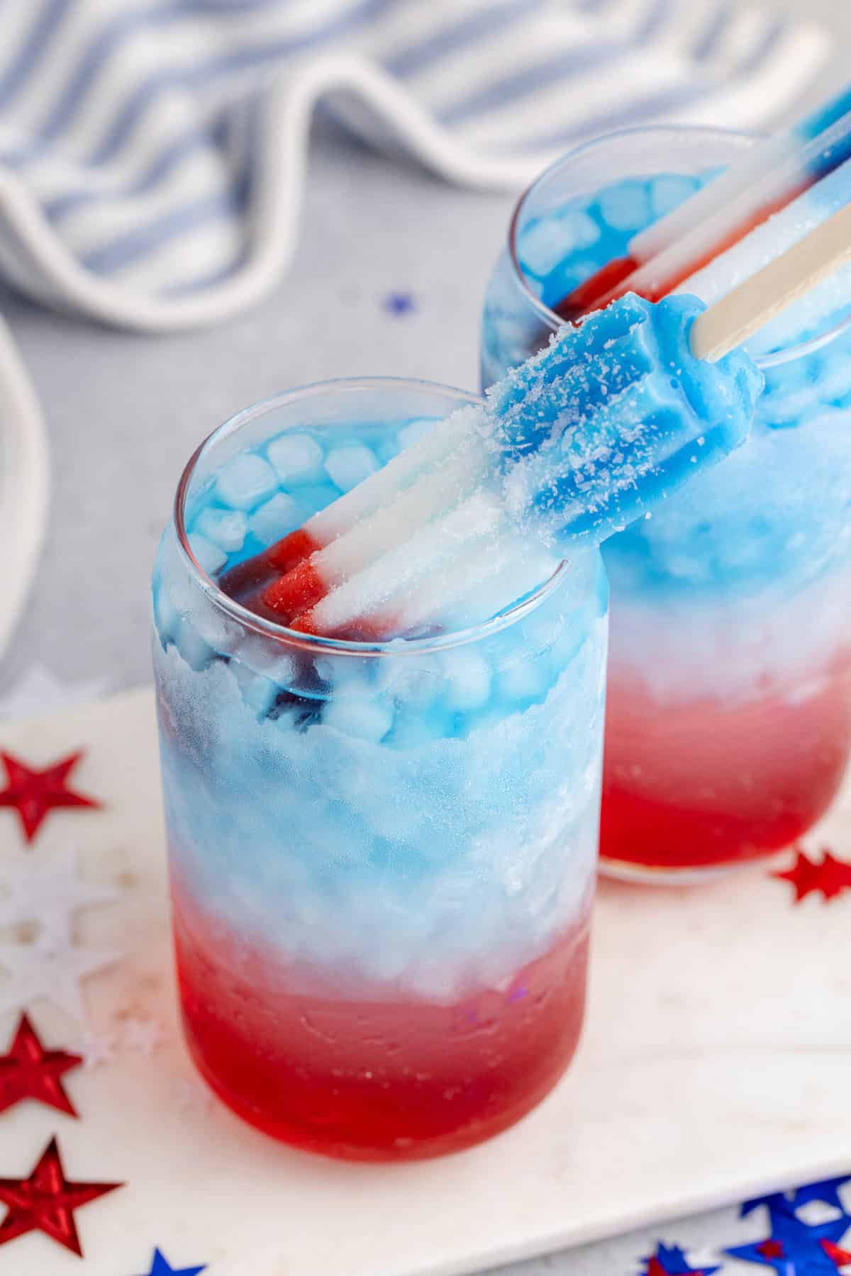 Bomb Pop Cocktail Close Up