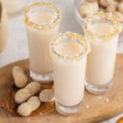 Salted Nut Roll Shot with a salted rim