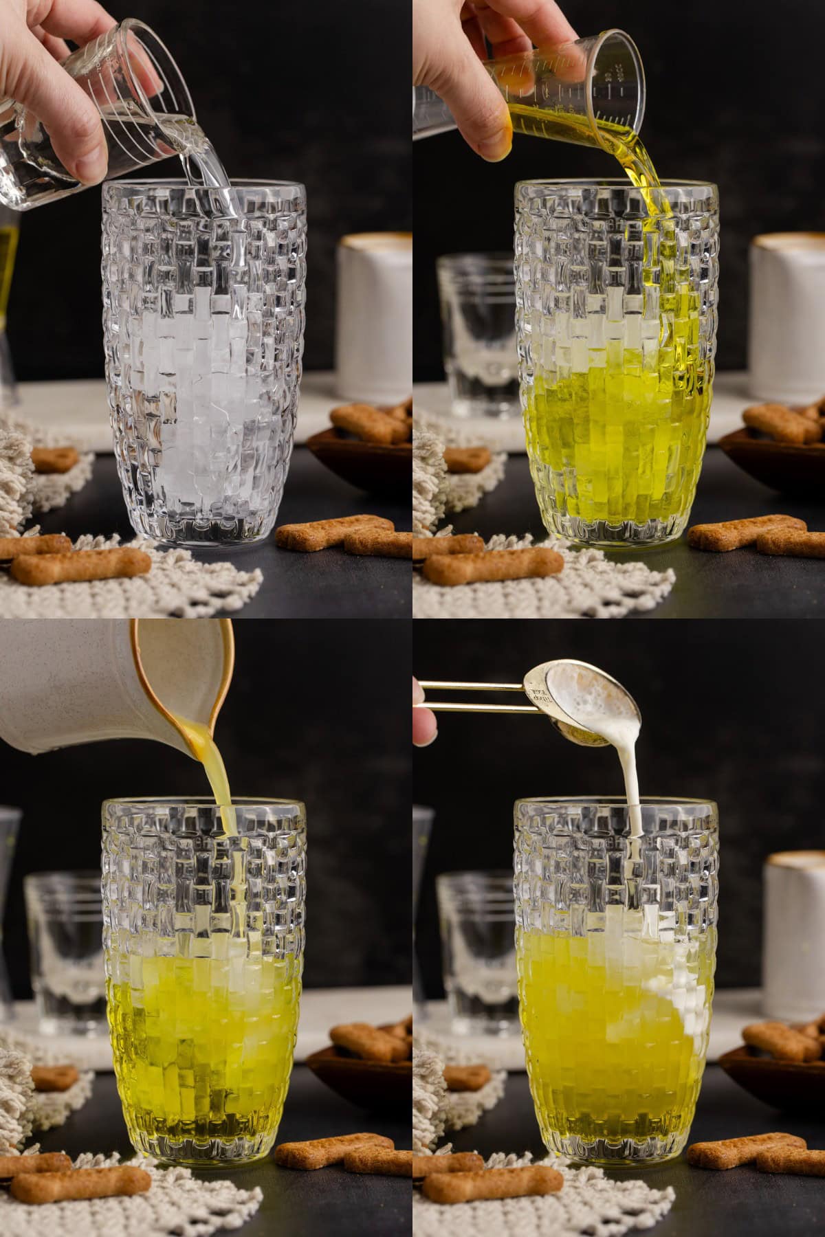 Scooby Doo Shot being made in a cocktail shaker