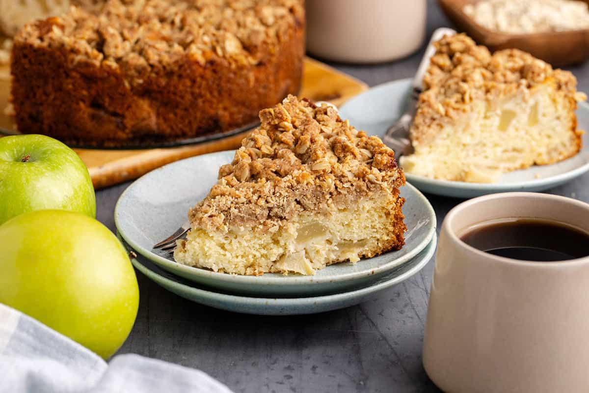 Apple Coffee Cake served on plates