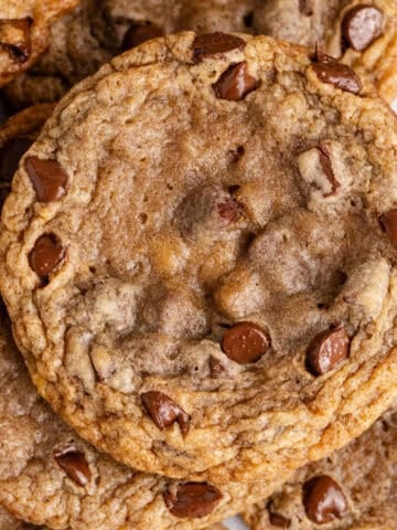 Banana Chocolate Chip Cookies Stacked