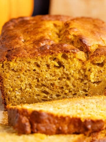 Pumpkin Banana Bread on a Cutting Board