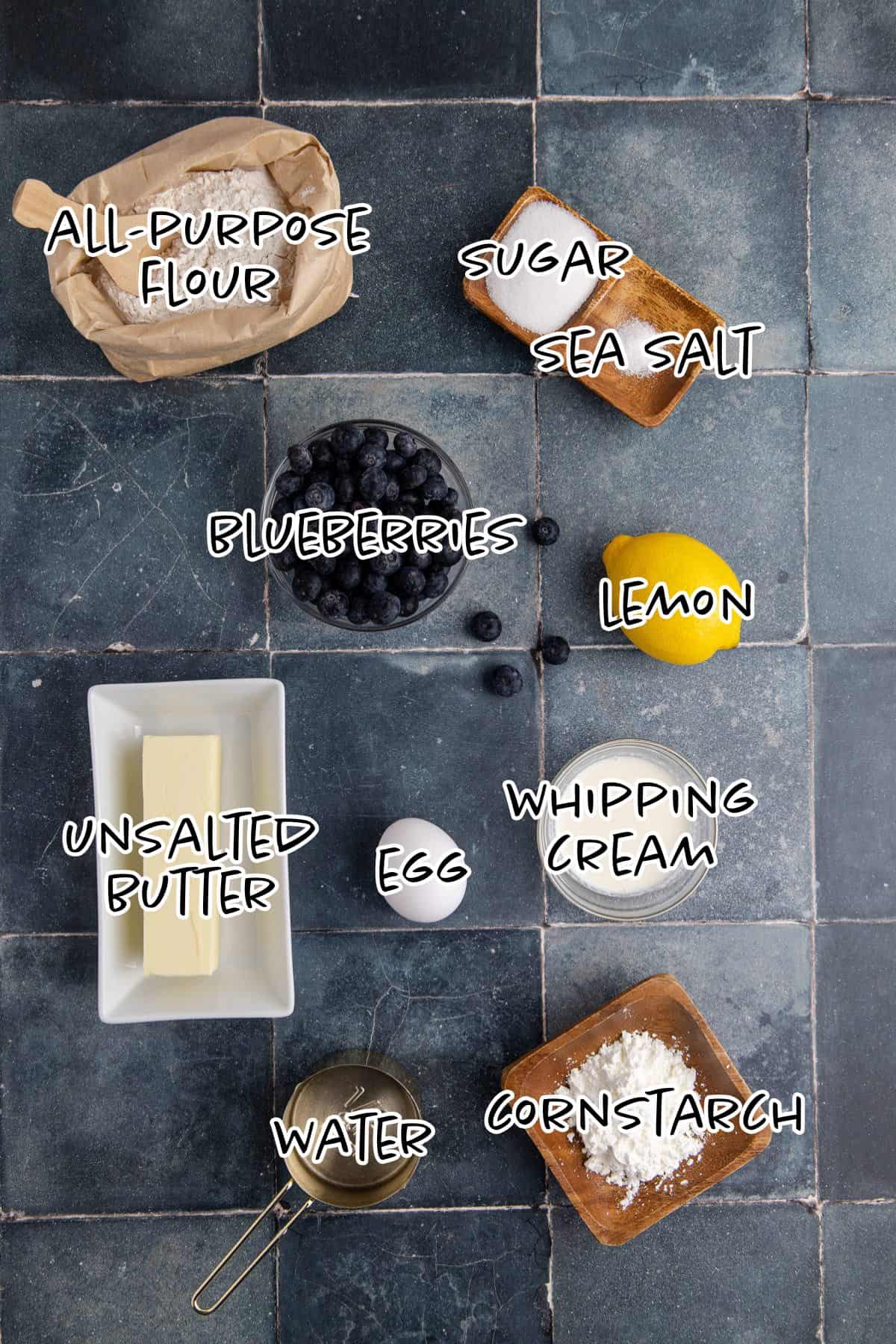 Blueberry Galette Ingredients