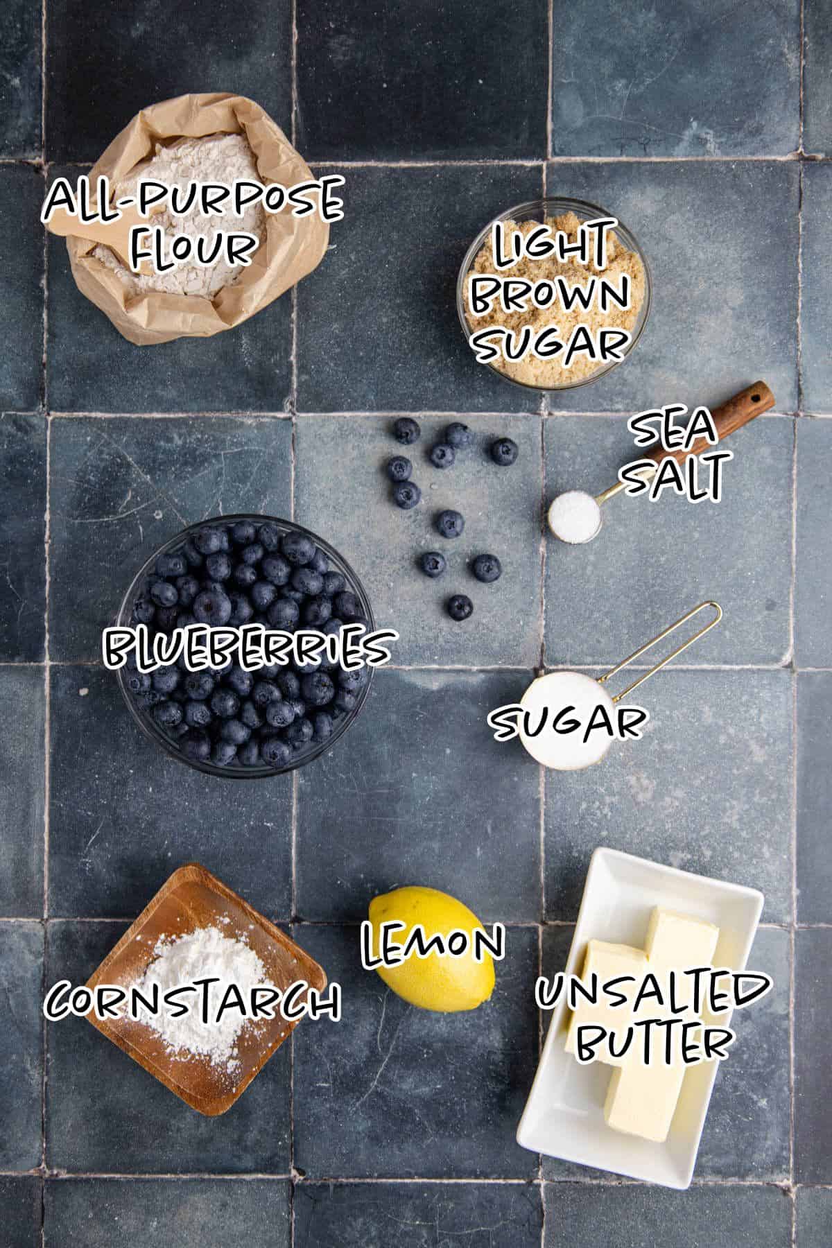Blueberry Tart Ingredients