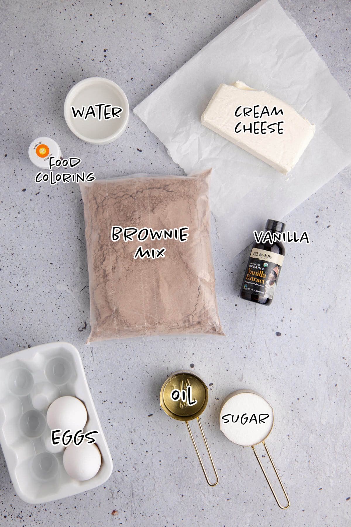 Halloween Brownies Ingredients