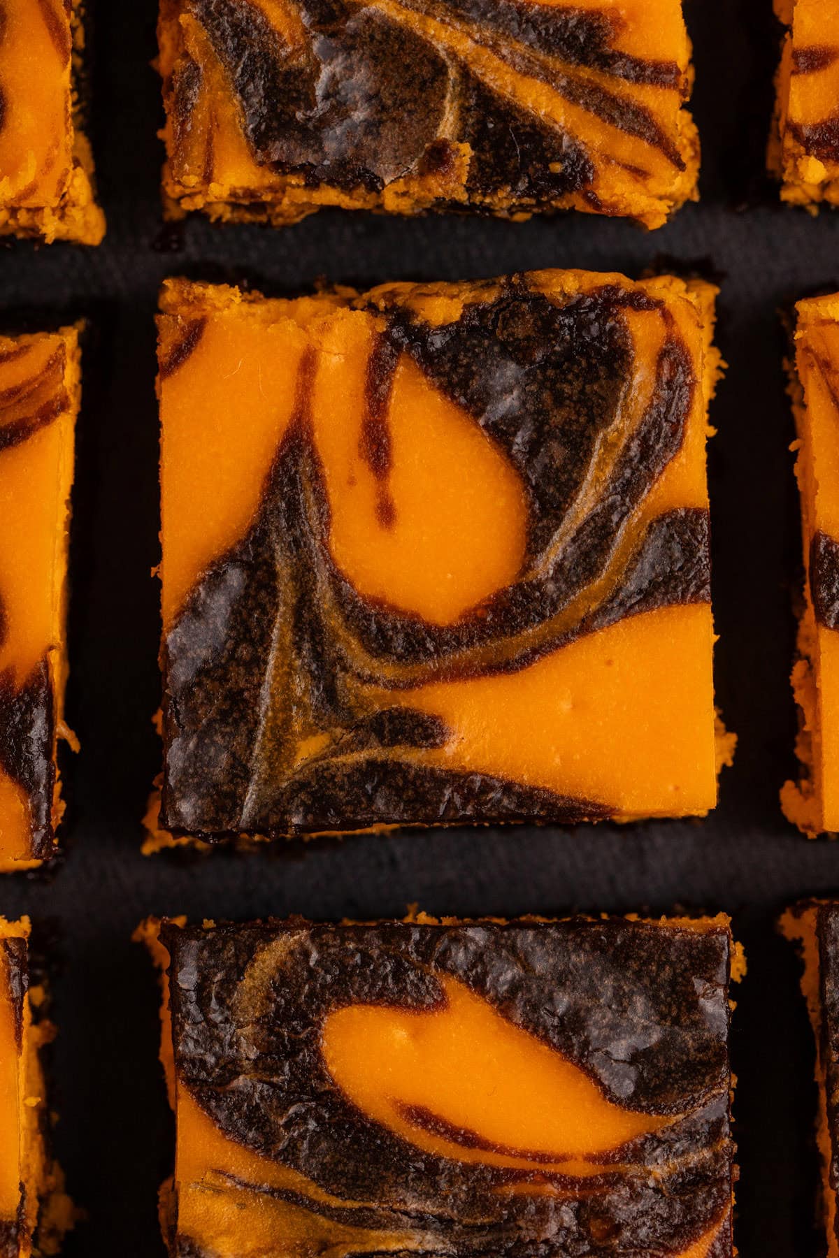 Halloween Brownies Sliced Close Up