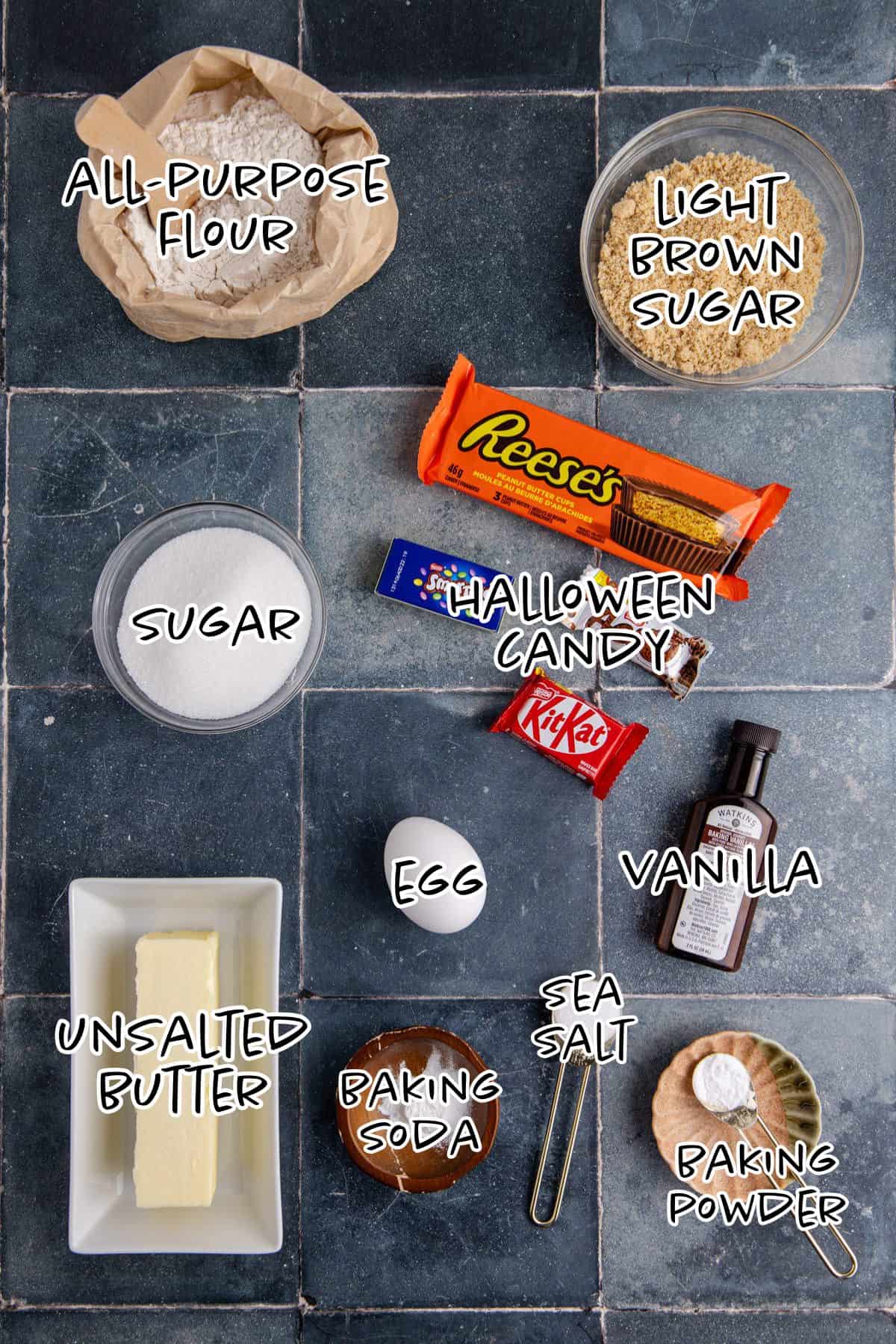 Leftover Halloween Candy Cookies Ingredients