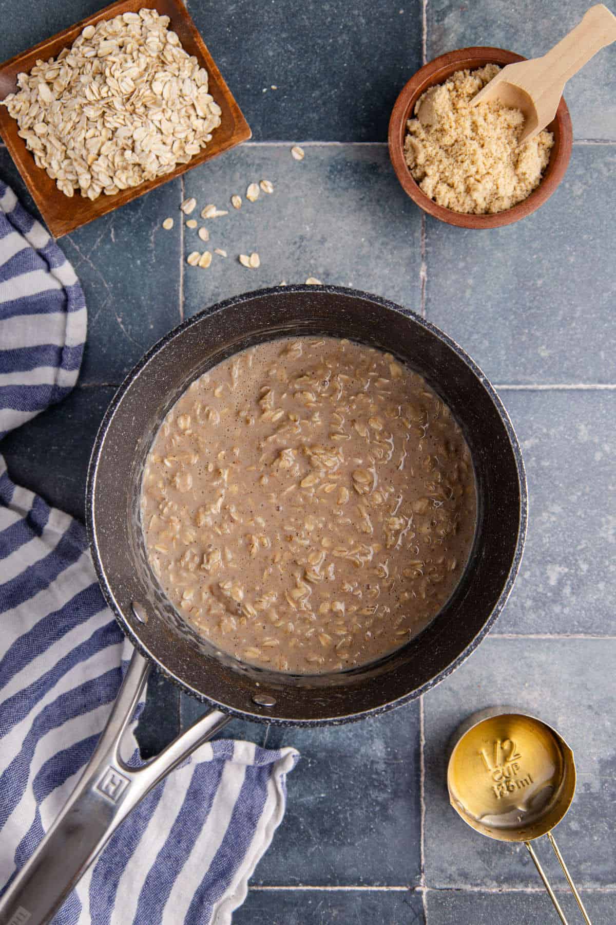 Maple Brown Sugar Oatmeal made in a pot