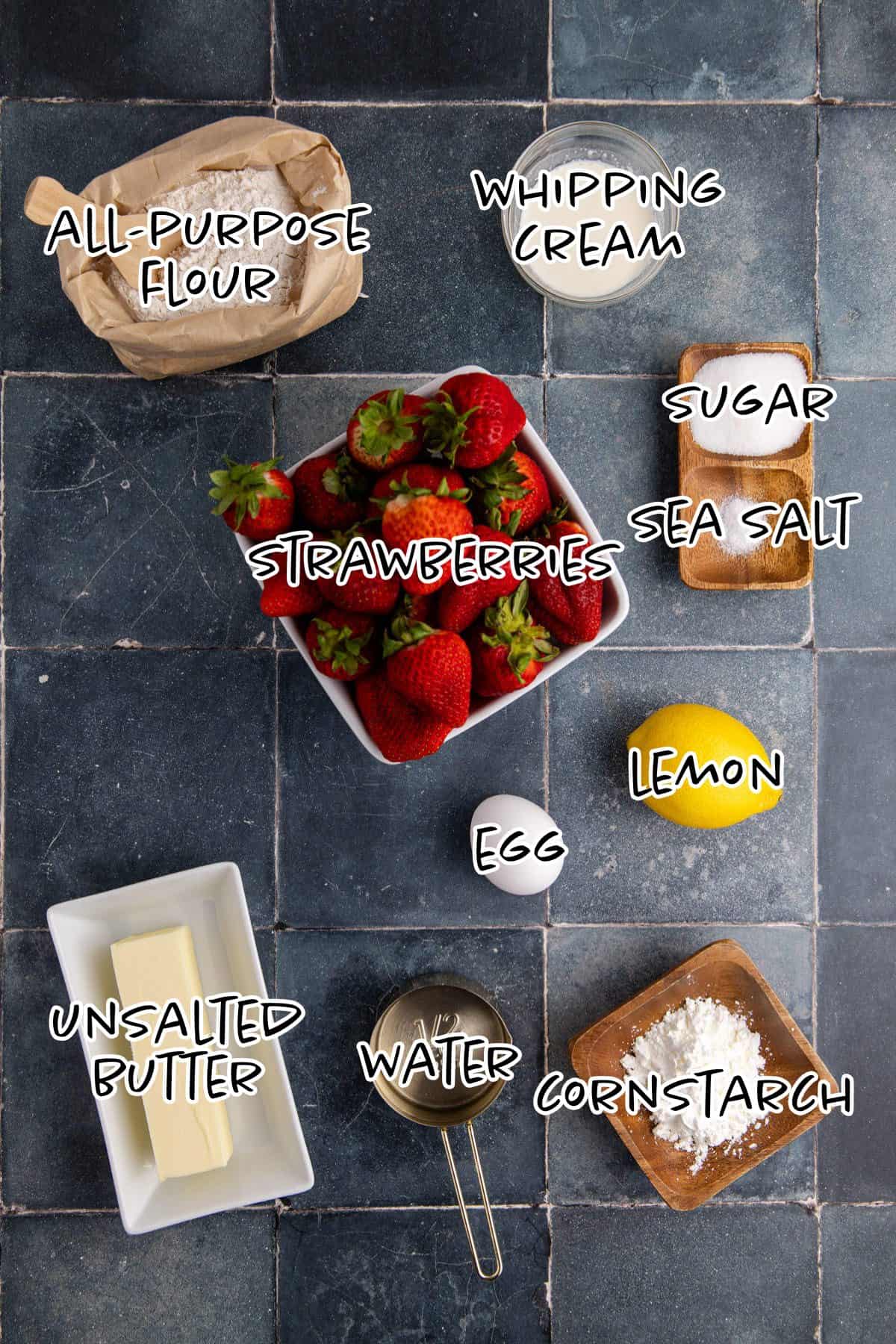 Strawberry Galette Ingredients