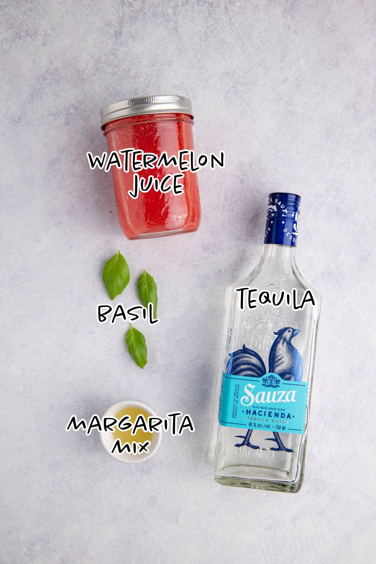 Watermelon Basil Margarita Ingredients