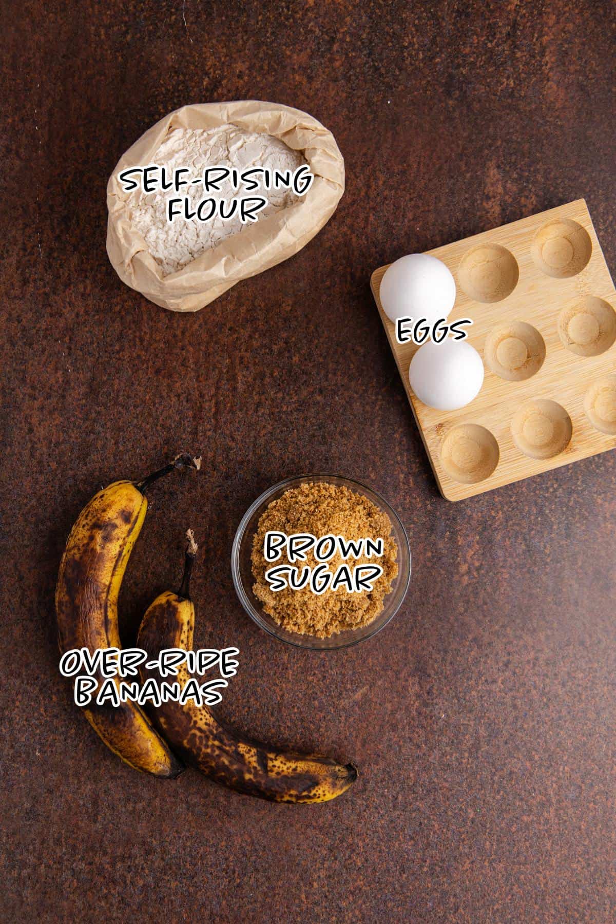 4 Ingredient Banana Bread Ingredients