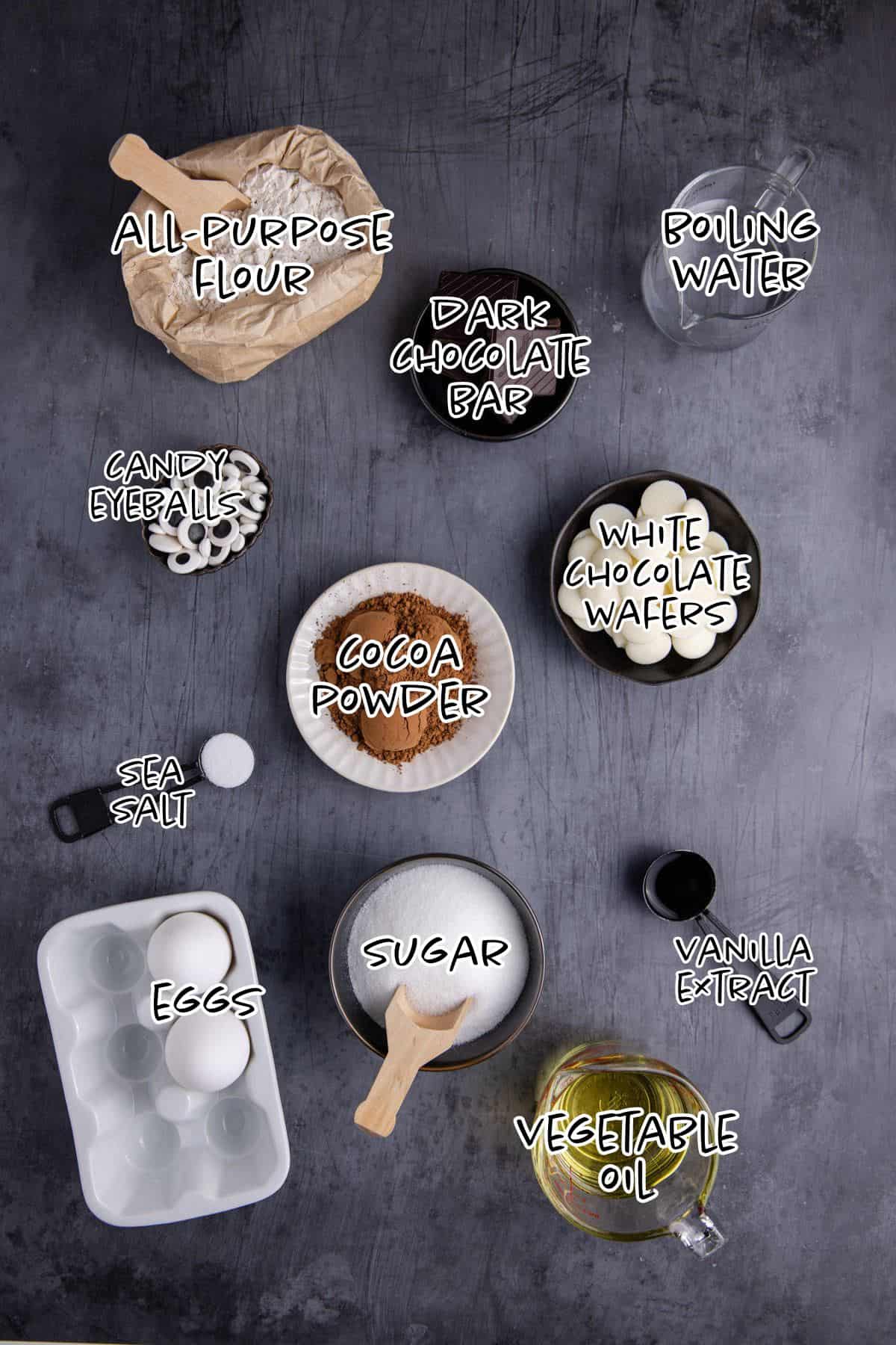 Mummy Brownies Ingredients