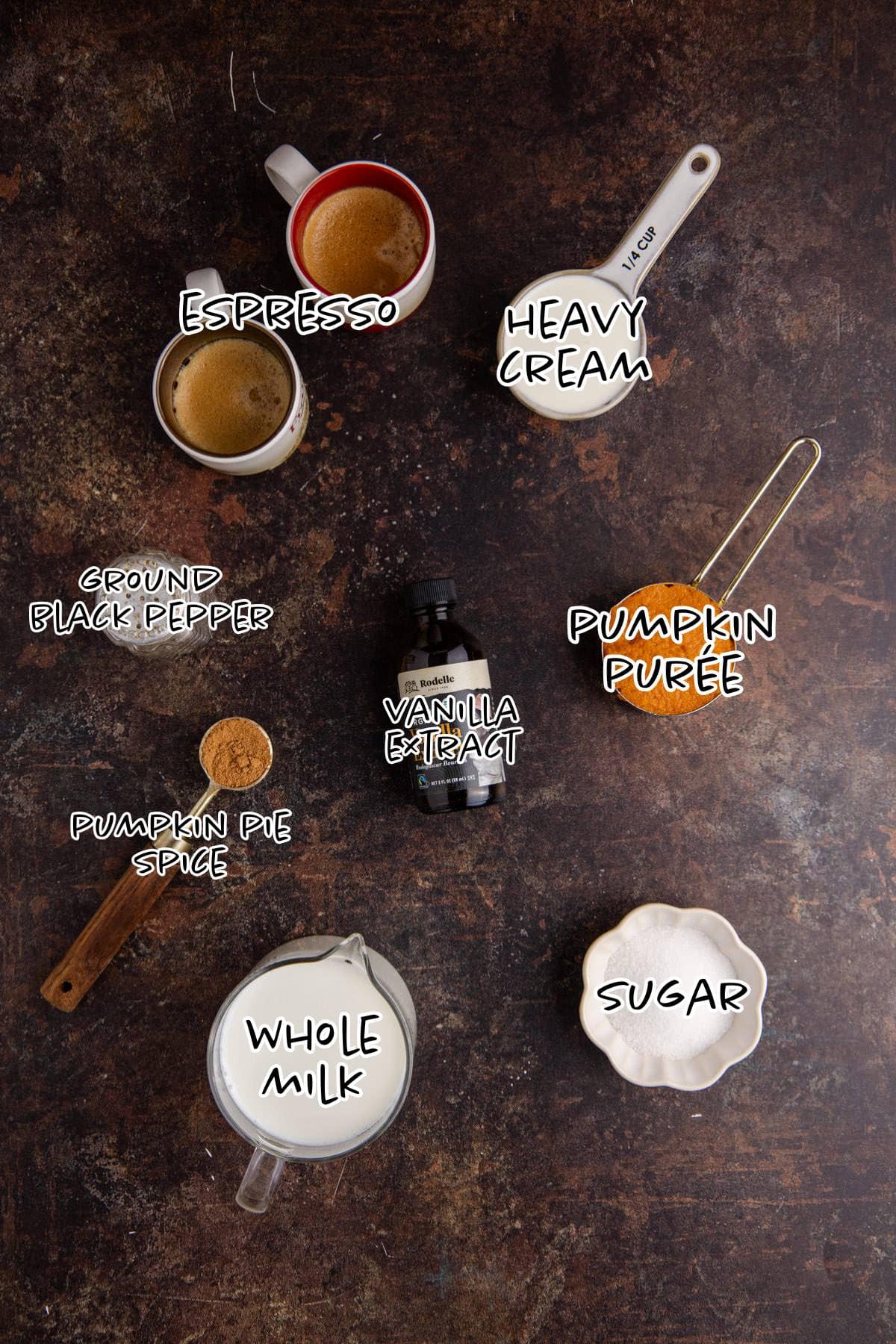 Starbucks Pumpkin Spice Latte Ingredients