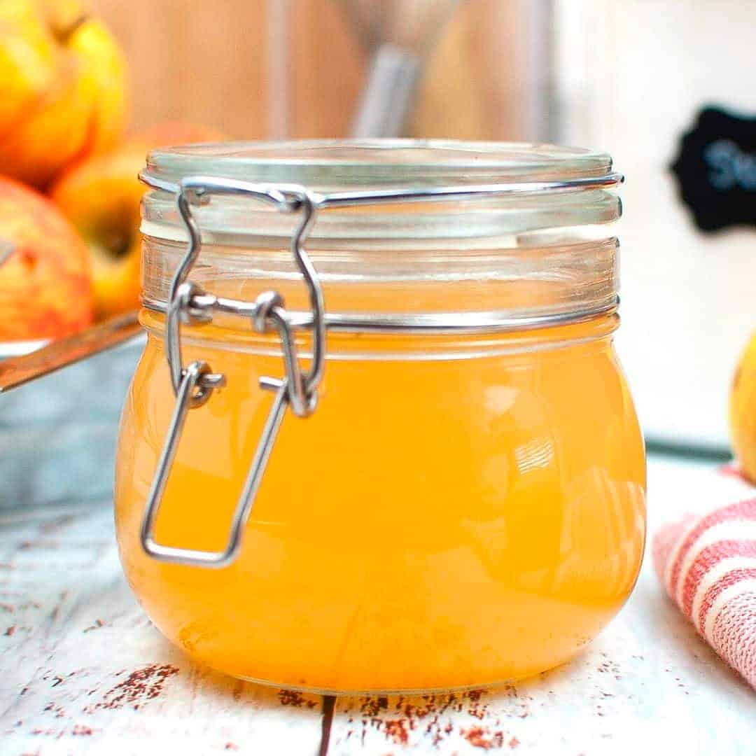 Homemade Apple Cider Vinegar in a jar