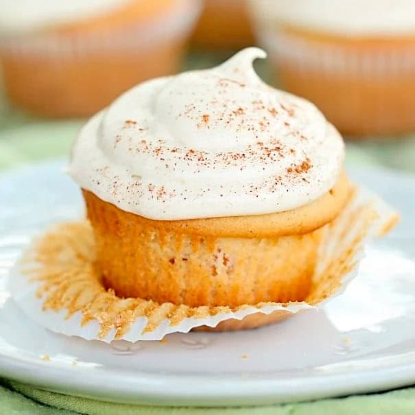 Apple Cupcake on a plate