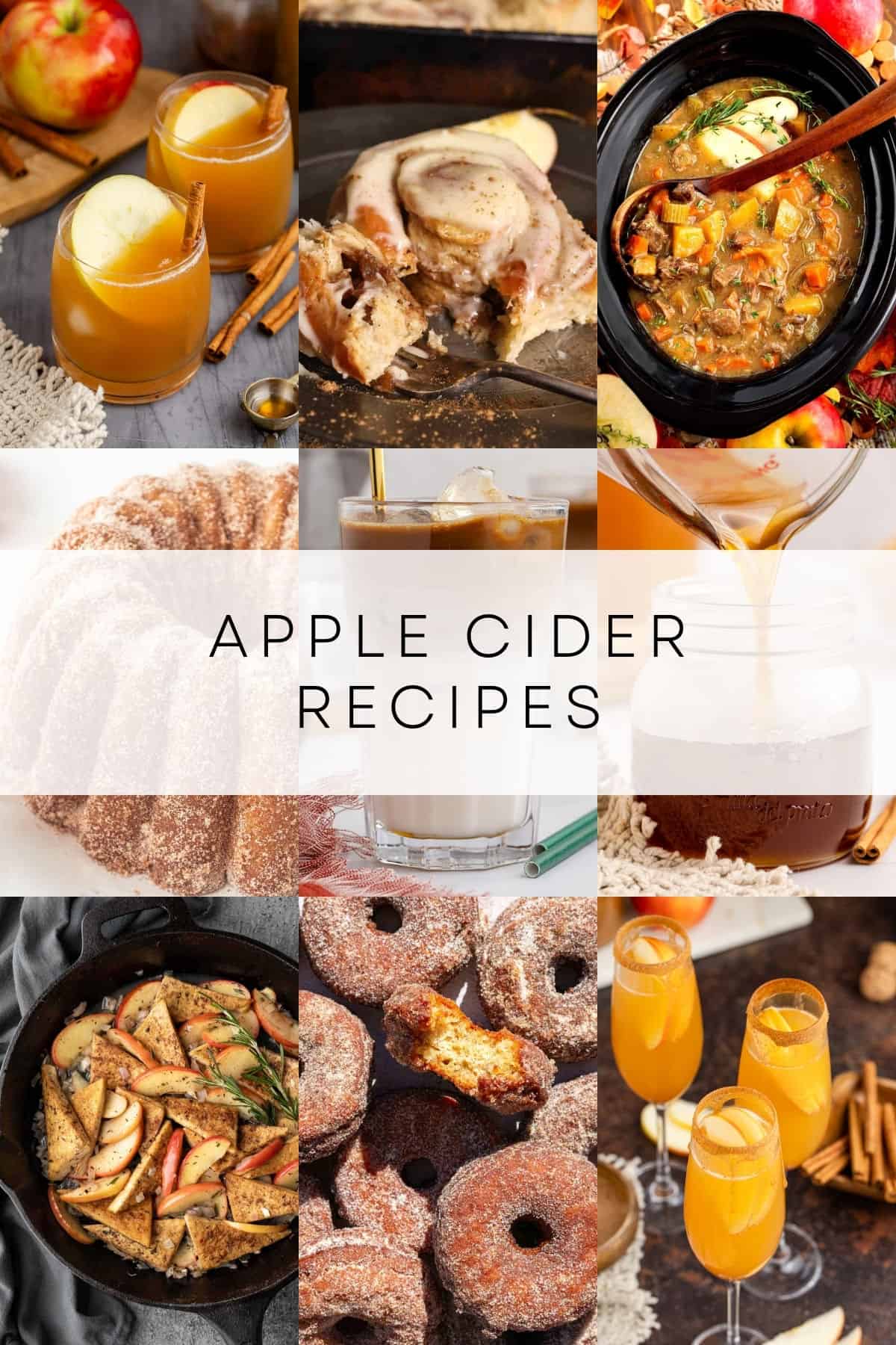apple cider recipes roundup collage