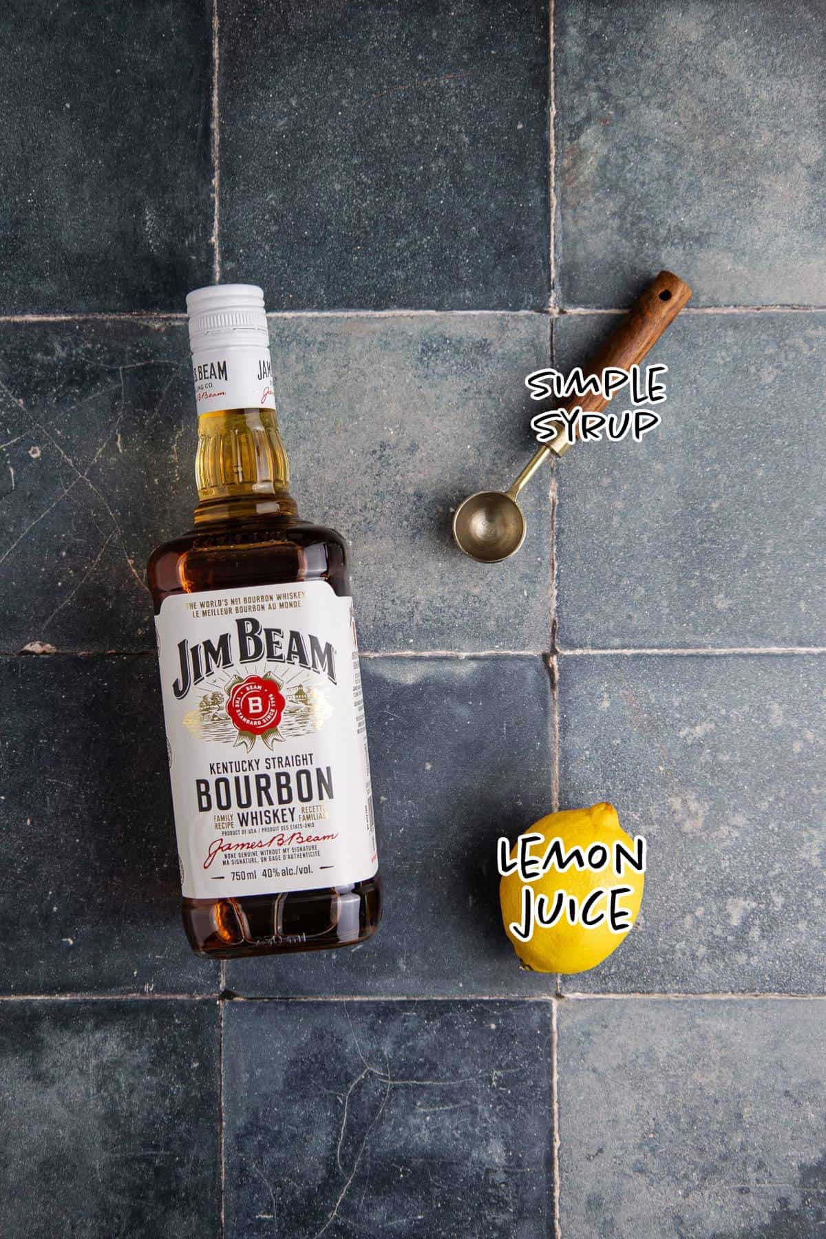 Bourbon Lemon Cocktail Ingredients