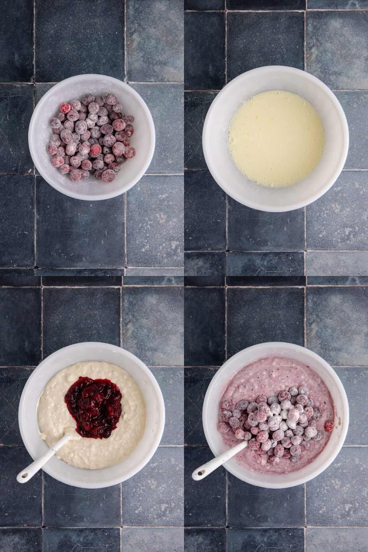 Cranberry Sauce Bread batter be mixed in a bowl