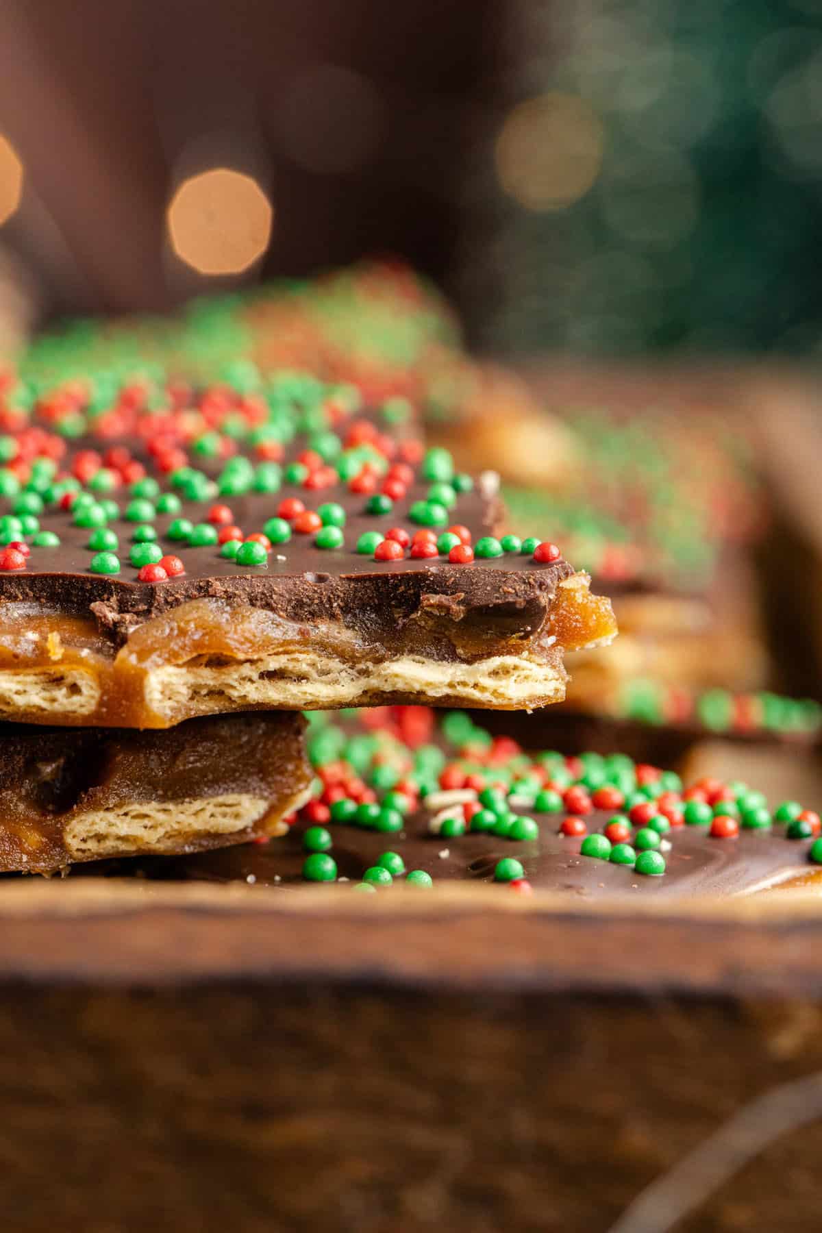 Easy Christmas Crack Recipe close up