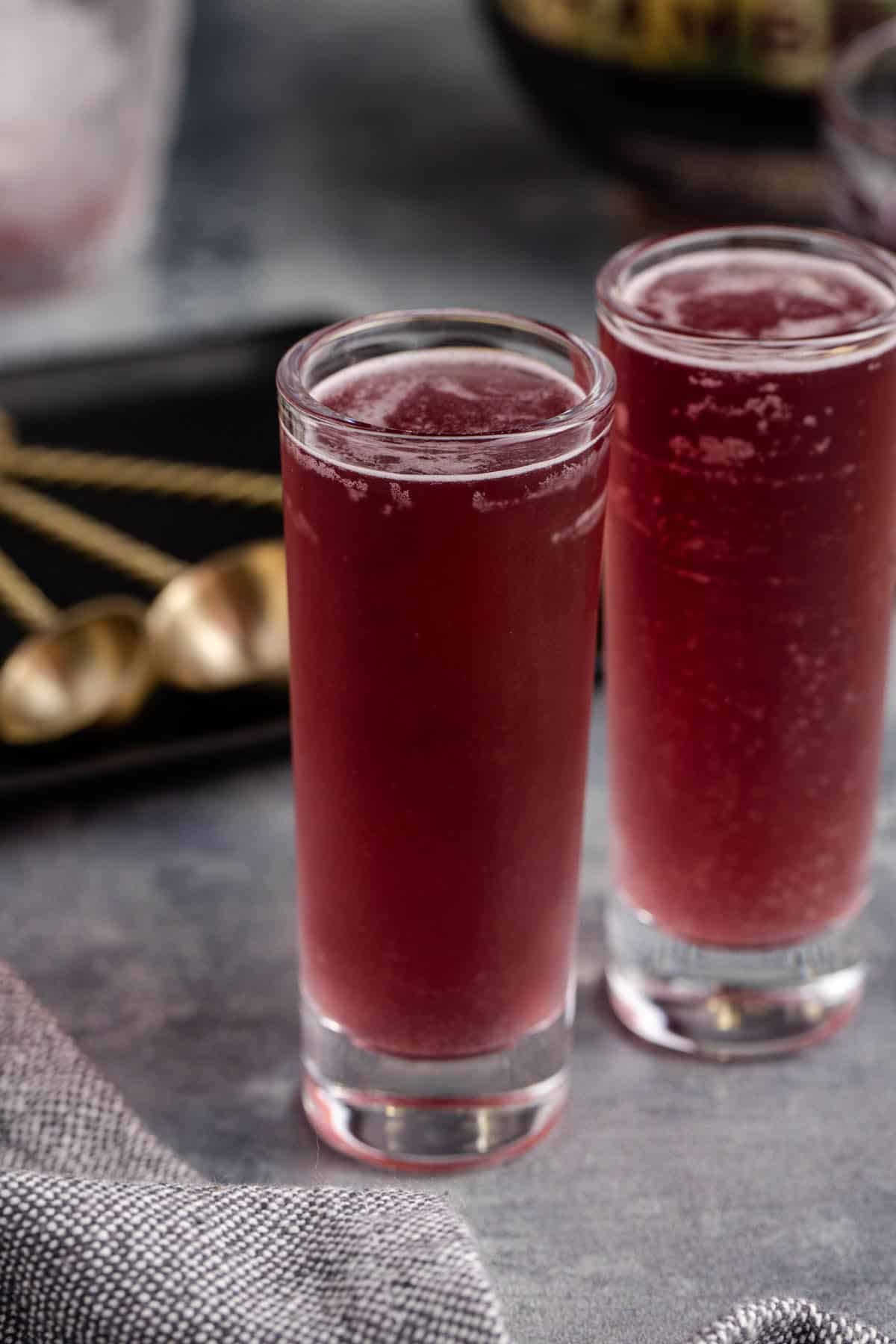 Grape Ape Shots in Tall Shot Glasses