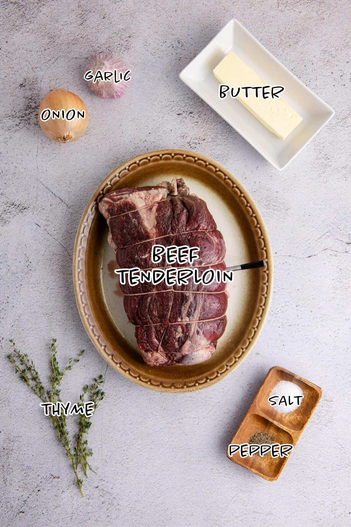 Reverse Sear Beef Tenderloin Ingredients