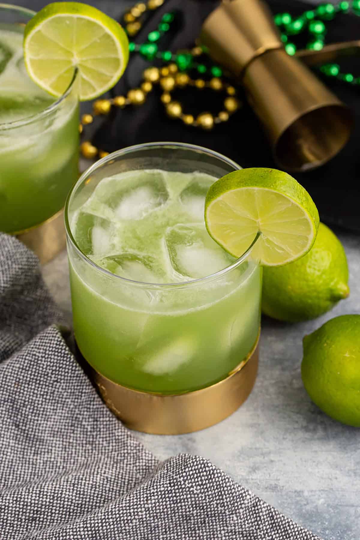 Shamrock Sour in Glass with Lime